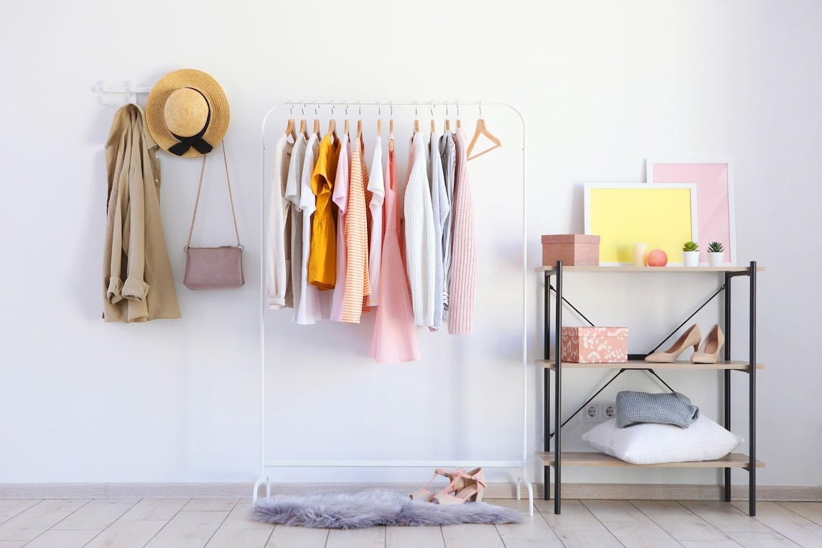 服をかける部屋